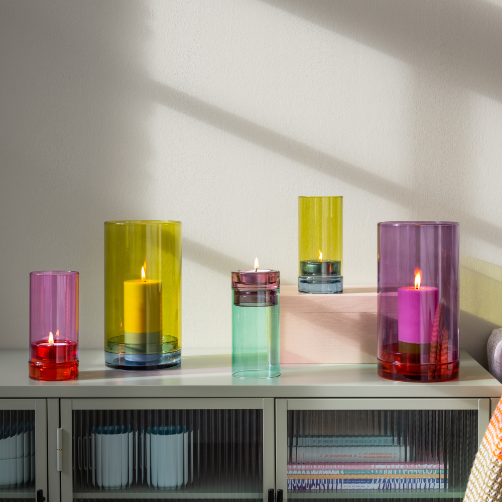 Remember: Glass Lantern 'Lys' - Lime