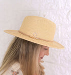 Sundaise Regina Panama Gold buckle leather twist